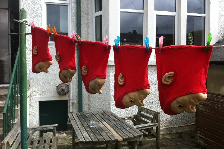 masks on the washing line